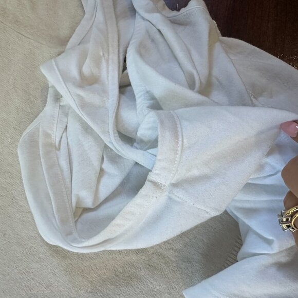 ANTHROPOLOGIE Twist Back White Tank Top Athletic Size Medium - Picture 8 of 9